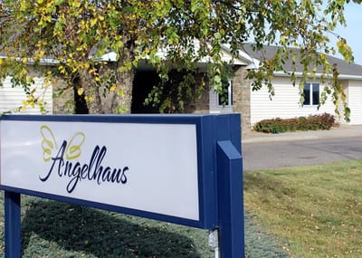 Sign for the assisted living facility Angellhaus