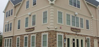 Exterior view of a senior living facility building