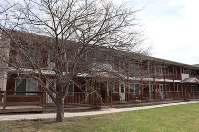 Exterior view of a senior living facility
