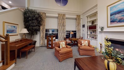 Cozy common area with seating and decor