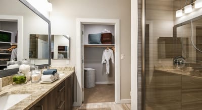 Well-designed bathroom with modern fixtures