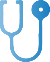Simple blue stethoscope graphic