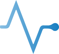 Logo with a pulse line design