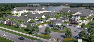 Aerial view of the Watercrest St. Lucie West facility