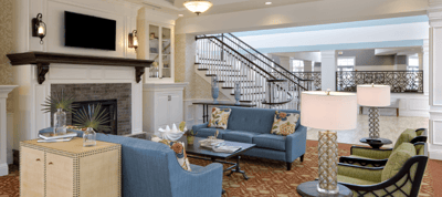 Interior of a common area with comfortable seating