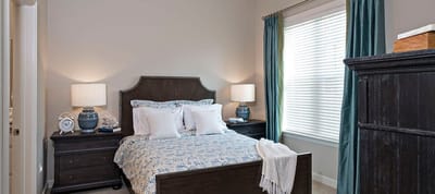Cozy private resident bedroom with natural light