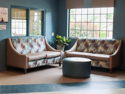Comfortable seating area in a common room