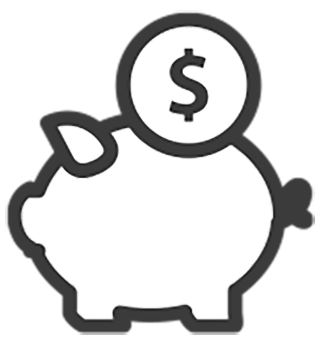 Graphic of a piggy bank with a dollar sign