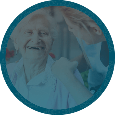 Meadowcrest – Middletown, Assisted Living in Middletown, DE — Smiling elderly woman with caregiver outdoors