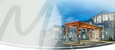 Exterior view of Meadowcrest with entrance canopy