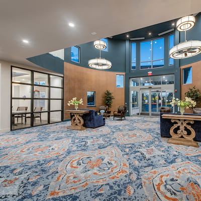 Interior view of a bright and welcoming lobby area