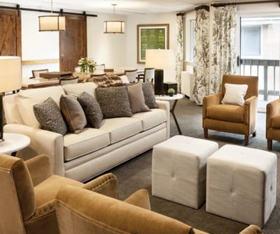 Cozy common area with comfortable seating and decor