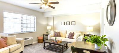 Cozy interior living space with comfortable seating