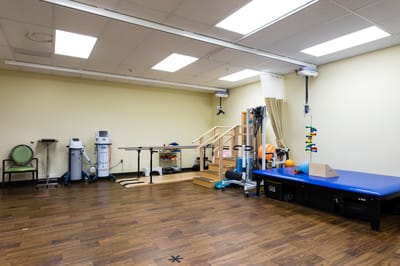 Interior space of a rehabilitation gym