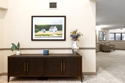 Cozy interior with artwork and plants