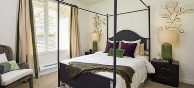 Cozy interior of a resident's bedroom