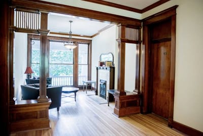 Warm, inviting common area with comfortable seating