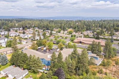Aerial view of Solista Spokane and surroundings.