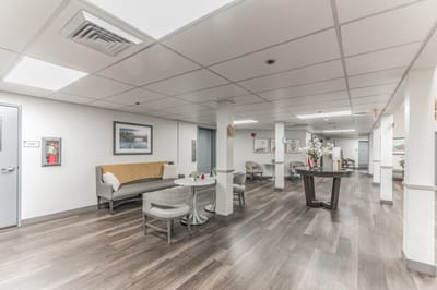 Common area with seating and decor