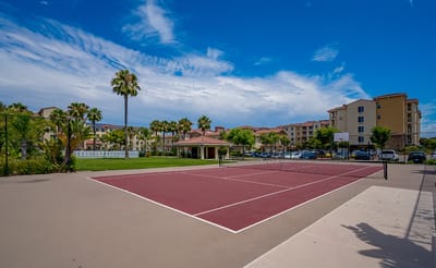 Outdoor sports court at the facility