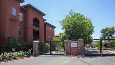 Exterior view of the gated entrance to the facility