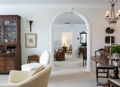 Elegant interior living space with furniture and decor