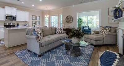 Bright and welcoming common area with comfortable seating