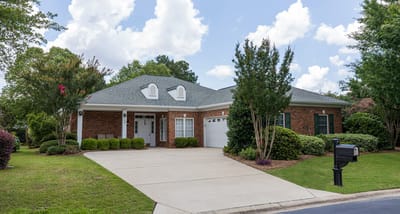 Exterior view of a retirement community building
