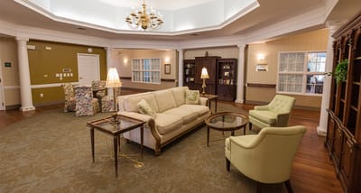 Cozy common area with comfortable seating and decor