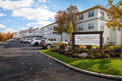 Exterior view of Wingate Residences with parking space