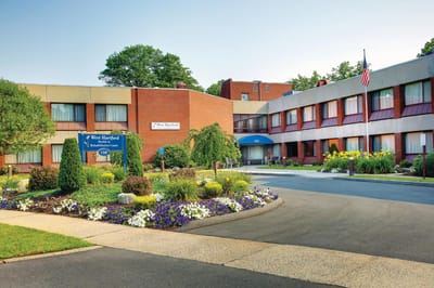 Exterior view of West Hartford Health and Rehabilitation facility