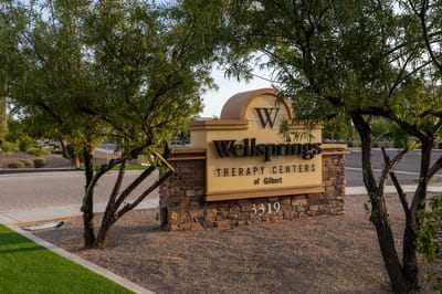 Exterior sign for Wellsprings Therapy Center of Gilbert