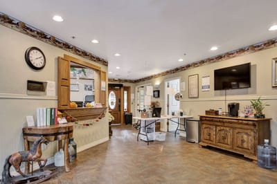 Interior view of a common area lobby.