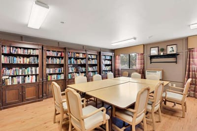 Library or common area in a senior living facility