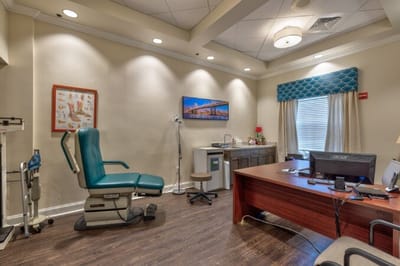 Interior view of a medical examination room