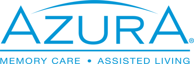 Azura Memory Care logo with blue text