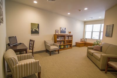 Cozy common area in an assisted living facility
