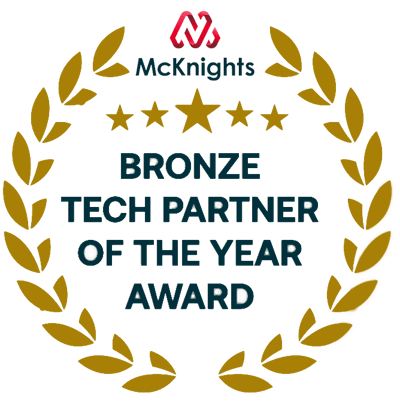Award logo with golden laurel leaves