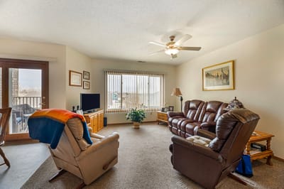 Cozy living room in a senior living facility