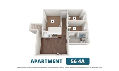 Architectural floor plan of an apartment