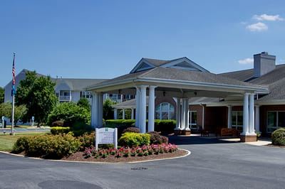 Exterior view of Westminster Village Assisted Living entrance