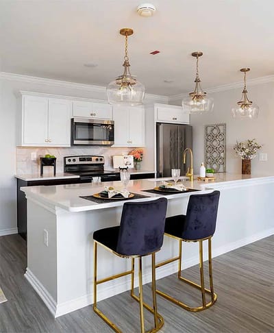 Modern kitchen interior with elegant decor