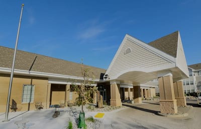 Exterior view of Valley Senior Living entrance
