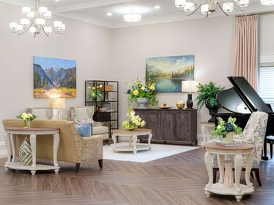 Elegant common area with comfortable seating and decor