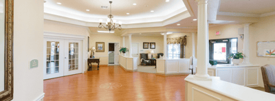 Interior view of a welcoming lobby area