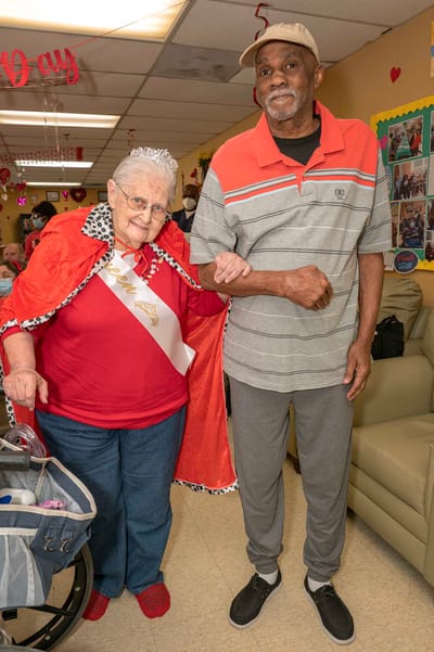 Residents participating in a lively celebration event