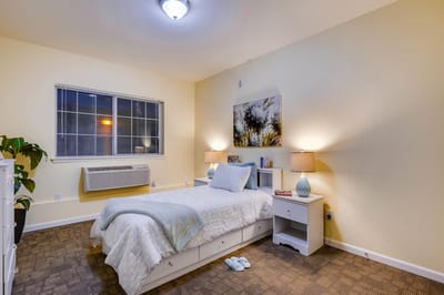 Cozy private bedroom with comfortable furnishings