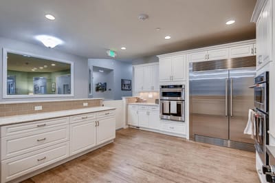 Modern kitchen in an assisted living facility