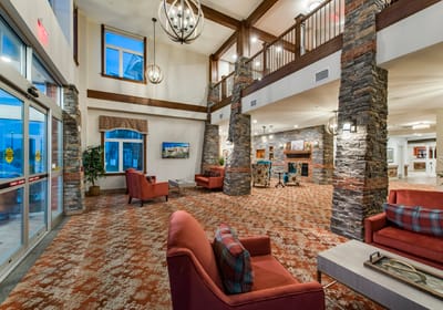 Interior common area with comfortable seating and decor