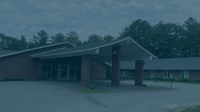 Front entrance of a senior living facility
